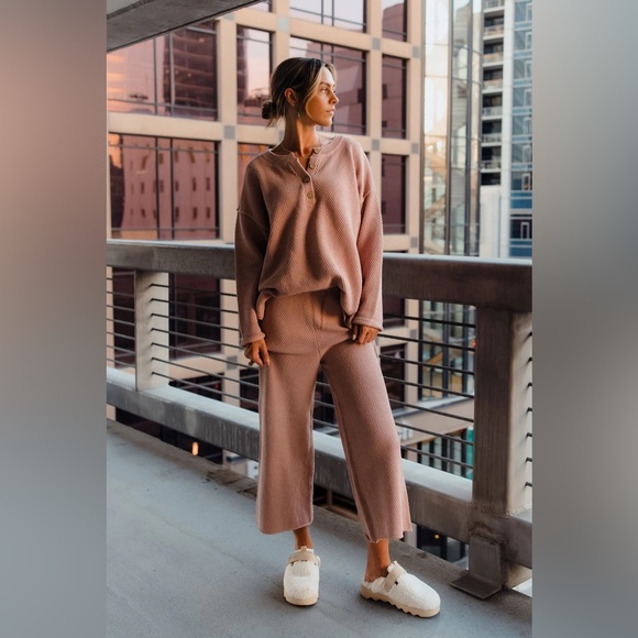 Free People Other - NWOT FREE PEOPLE BEACH Hailee Sweater Set In Dusty Himalayan MSRP $128 Size M